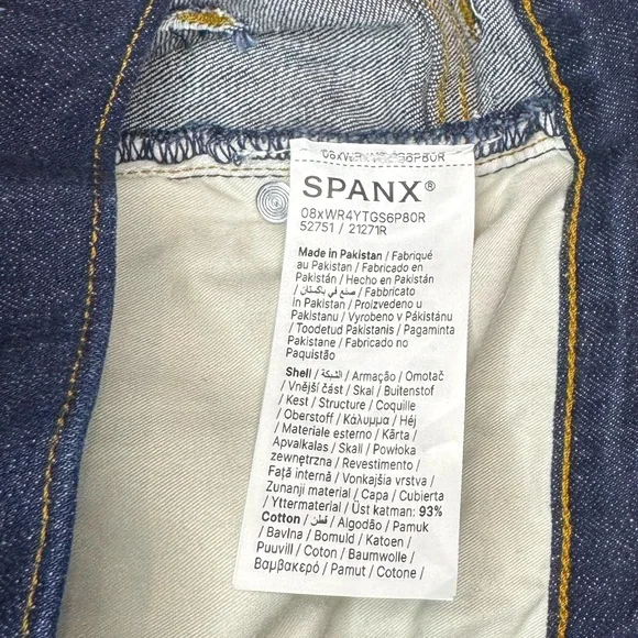 NWT SPANXsculpt Lycra Ankle Slim Jeans in Hayward Wash Size 8